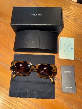 Prada Tortoiseshell Sunglasses with Brown Lenses